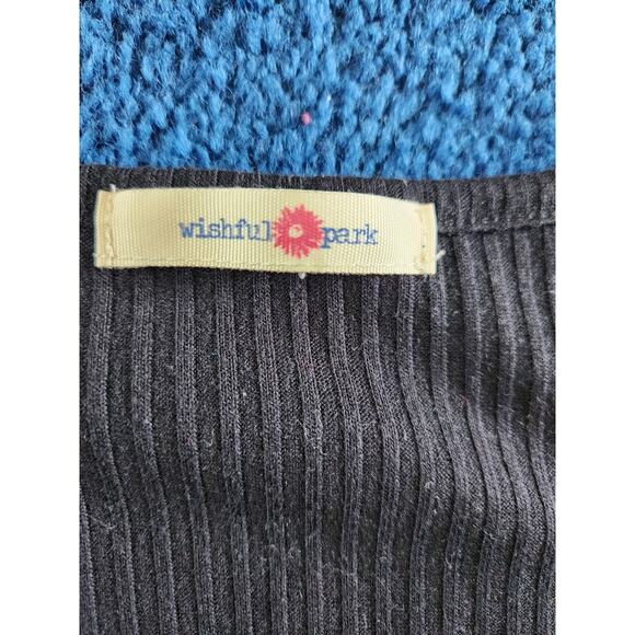 Women's Wishful Park Black Basic Scoop Neck Top M - Picture 3 of 6